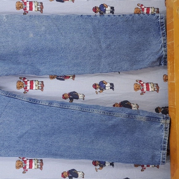 Vintage 90s Levi's 501 Women's Light Wash straight leg distressed fade jeans - Picture 2 of 7